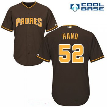 Men's San Diego Padres #52 Brad Hand Brown Alternate Stitched MLB Majestic Cool Base Jersey