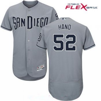 Men's San Diego Padres #52 Brad Hand Gray Road Stitched MLB Majestic Flex Base Jersey