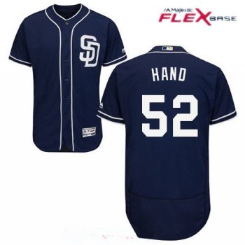 Men's San Diego Padres #52 Brad Hand Navy Blue Alternate Stitched MLB Majestic Flex Base Jersey