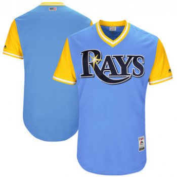 Men's Tampa Bay Rays Majestic Light Blue 2017 Players Weekend Authentic Team Jersey