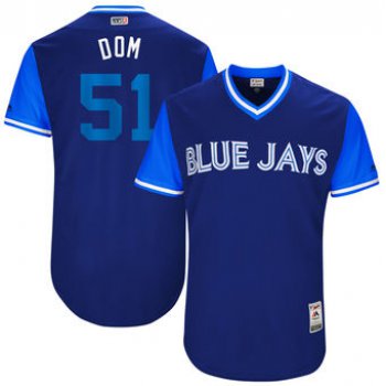 Men's Toronto Blue Jays Dominic Leone Dom Majestic Royal 2017 Players Weekend Authentic Jersey