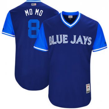 Men's Toronto Blue Jays Kendrys Morales Mo Mo Majestic Royal 2017 Players Weekend Authentic Jersey