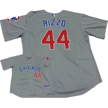 Men's Chicago Cubs #44 Anthony Rizzo Gray Jersey