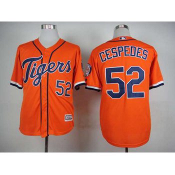 Men's Detroit Tigers #52 Yoenis Cespedes 2015 Orange Jersey