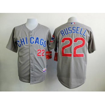 Men's Chicago Cubs #22 Addison Russell Gray Jersey