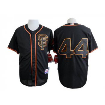 Men's San Francisco Giants #44 Willie McCovey 2015 Black SF Edition Cool Base Jersey