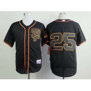 San Francisco Giants #25 Barry Bonds 2015 Black SF Edition Cool Base Jersey