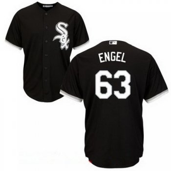 Men's Chicago White Sox #63 Adam Engel Black Stitched MLB Majestic Cool Base Jersey