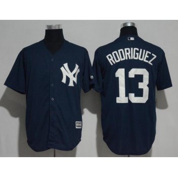Men's New York Yankees #13 Alex Rodriguez Navy Blue Stitched MLB Majestic Cool Base Jersey