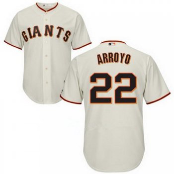 Men's San Francisco Giants #22 Christian Arroyo Cream Home Stitched MLB Majestic Flex Base Jersey