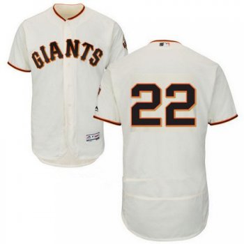 Men's San Francisco Giants #22 Christian Arroyo No Name Cream Home Stitched MLB Majestic Flex Base Jersey