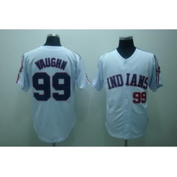 Cleveland Indians #99 Rick Vaughn Old White Jersey