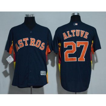 Men's Houston Astros #27 Jose Altuve Navy Blue Stitched MLB Majestic Cool Base Jersey