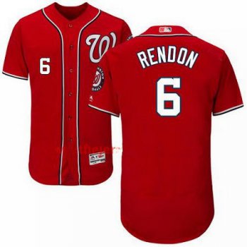 Men's Majestic Washington Nationals #6 Anthony Rendon Red Flexbase Authentic Collection MLB Jersey