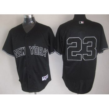 New York Yankees #23 Don Mattingly Black Jersey