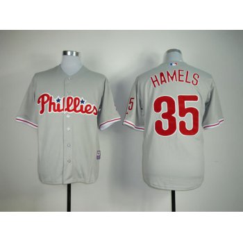 Philadelphia Phillies #35 Cole Hamels Gray Jersey
