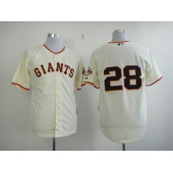 San Francisco Giants #28 Buster Posey Cream Jersey