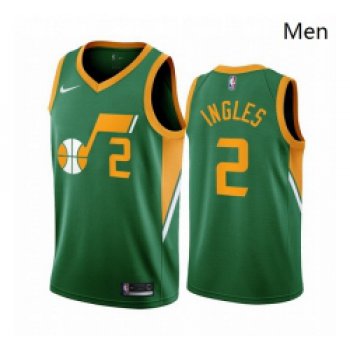 Men Utah Jazz 2 Joe Ingles Green NBA Swingman 2020 21 Earned Edition Jersey