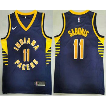 Men's Indiana Pacers #11 Domantas Sabonis New Navy Blue 2021 Nike Swingman Stitched NBA Jersey