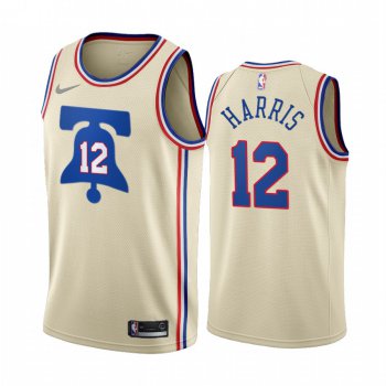 Philadelphia 76ers #12 Tobias Harris Cream NBA Swingman 2020-21 Earned Edition Jersey