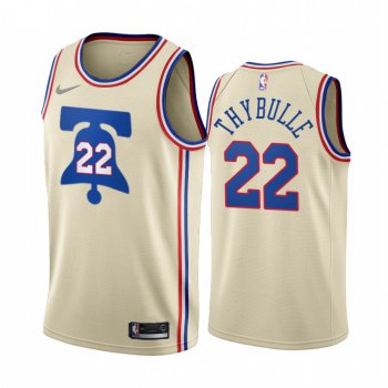 Philadelphia 76ers #22 Matisse Thybulle Cream NBA Swingman 2020-21 Earned Edition Jersey