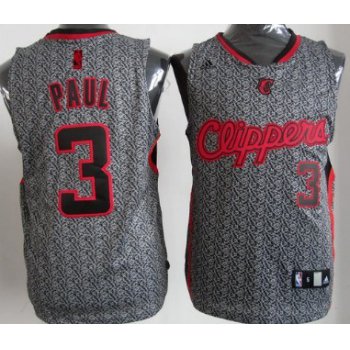 Los Angeles Clippers #3 Chris Paul Gray Static Fashion Jersey