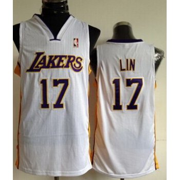 Los Angeles Lakers #17 Jeremy Lin White Swingman Jersey