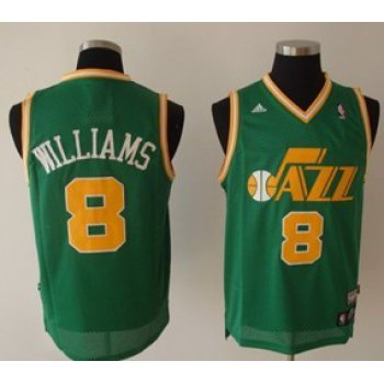 Utah Jazz #8 Deron Williams Green Swingman Throwback Jersey