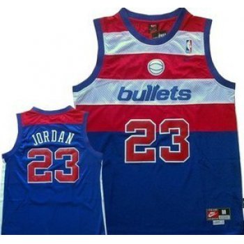 Washington Bullets #23 Michael Jordan Blue Swingman Throwback Jersey