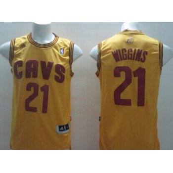 Cleveland Cavaliers #21 Andrew Wiggins Yellow Swingman Jersey