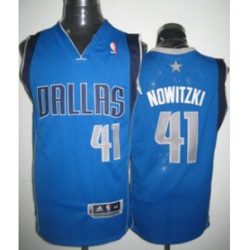 Dallas Mavericks #41 Dirk Nowitzki Light Blue Jersey