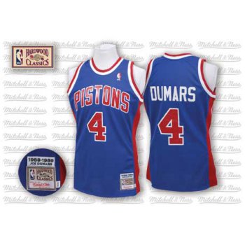 Detroit Pistons #4 Joe Dumars Blue Swingman Throwback Jersey