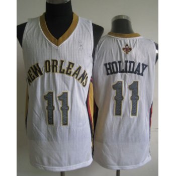 New Orleans Pelicans #11 Jrue Holiday White Swingman Jersey