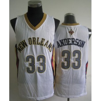 New Orleans Pelicans #33 Ryan Anderson White Swingman Jersey