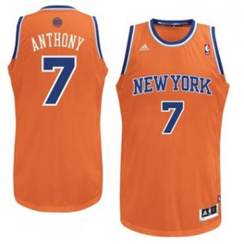 New York Knicks #7 Carmelo Anthony Orange Swingman Jersey