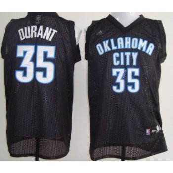 Oklahoma City Thunder #35 Kevin Durant Black Swingman Jersey