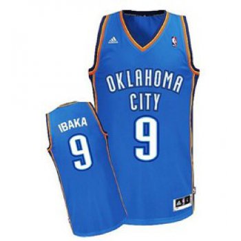 Oklahoma City Thunder #9 Serge Ibaka Blue Swingman Jersey