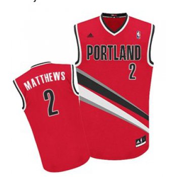 Portland Trail Blazers #2 Wesley Matthews Red Swingman Jersey