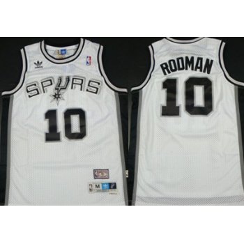 San Antonio Spurs #10 Dennis Rodman White Swingman Throwback Jersey