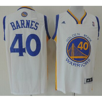 Golden State Warriors #40 Harrison Barnes Revolution 30 Swingman White Jersey