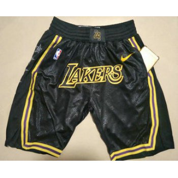 Men's Los Angeles Lakers Black With Lakers 2020 Nike City Edition Stitched Shorts