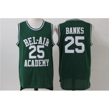 Men's The Movie Bel Air Academy #25 Banks Green Swingman Basketball Jersey