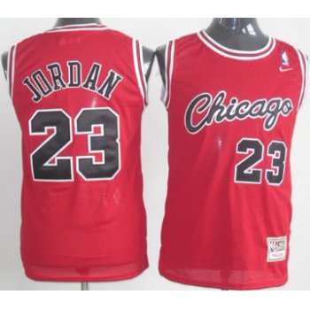 Big Size Chicago Bulls #23 Michael Jordan 1984-1985 Rookie Red Swingman Throwback Jersey