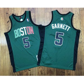 Men's Boston Celtics #5 Kevin Garnett Green 2007-08 Hardwood Classics Soul AU Throwback Jersey