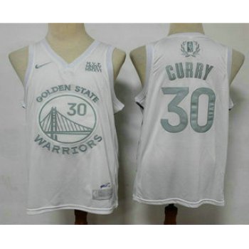 Men's Golden State Warriors #30 Stephen Curry White 2020 MVP Nike Swingman Stitched NBA Jersey