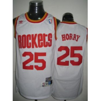 Houston Rockets #25 Robert Horry White Swingman Throwback Jersey