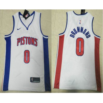 Men's Detroit Pistons #0 Andre Drummond White 2019 Nike Swingman Stitched NBA Jersey