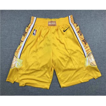 Men's Los Angeles Lakers Yellow 2020 Nike City Edition Swingman Shorts
