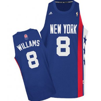 New Jersey Nets #8 Deron Williams ABA Hardwood Classic Blue Swingman Jersey