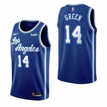 Los Angeles Lakers #14 Danny Green Blue 2019-20 Classic Edition Stitched NBA Jersey